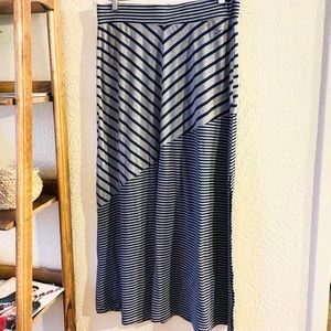 7 For All Mankind Striped Maxi Skirt